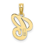 Load image into Gallery viewer, 10K Yellow Gold Polished Script Initial Charm Pendant
