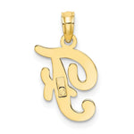 Load image into Gallery viewer, 10K Yellow Gold Polished Script Initial Charm Pendant
