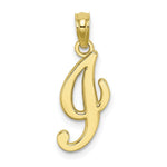 Load image into Gallery viewer, 10K Yellow Gold Polished Script Initial Charm Pendant
