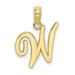 Load image into Gallery viewer, 10K Yellow Gold Polished Script Initial Charm Pendant
