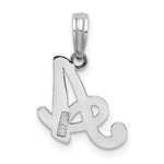 Load image into Gallery viewer, 10K White Gold Polished Script Initial Charm Pendant
