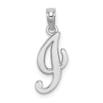 Load image into Gallery viewer, 10K White Gold Polished Script Initial Charm Pendant
