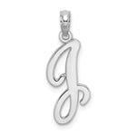 Load image into Gallery viewer, 10K White Gold Polished Script Initial Charm Pendant
