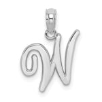 Load image into Gallery viewer, 10K White Gold Polished Script Initial Charm Pendant
