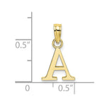 Load image into Gallery viewer, 10K Yellow Gold Polished Block Initial Charm Pendant
