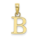 Load image into Gallery viewer, 10K Yellow Gold Polished Block Initial Charm Pendant
