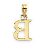 Load image into Gallery viewer, 10K Yellow Gold Polished Block Initial Charm Pendant

