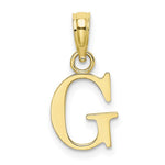 Load image into Gallery viewer, 10K Yellow Gold Polished Block Initial Charm Pendant
