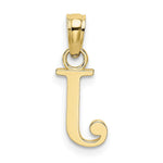 Load image into Gallery viewer, 10K Yellow Gold Polished Block Initial Charm Pendant
