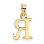 Load image into Gallery viewer, 10K Yellow Gold Polished Block Initial Charm Pendant
