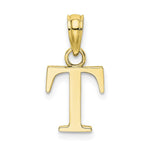 Load image into Gallery viewer, 10K Yellow Gold Polished Block Initial Charm Pendant
