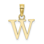 Load image into Gallery viewer, 10K Yellow Gold Polished Block Initial Charm Pendant

