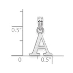 Load image into Gallery viewer, 10K White Gold Polished Block Initial Charm Pendant
