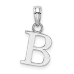Load image into Gallery viewer, 10K White Gold Polished Block Initial Charm Pendant
