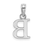 Load image into Gallery viewer, 10K White Gold Polished Block Initial Charm Pendant
