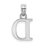 Load image into Gallery viewer, 10K White Gold Polished Block Initial Charm Pendant
