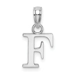 Load image into Gallery viewer, 10K White Gold Polished Block Initial Charm Pendant
