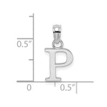 Load image into Gallery viewer, 10K White Gold Polished Block Initial Charm Pendant
