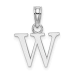 Load image into Gallery viewer, 10K White Gold Polished Block Initial Charm Pendant
