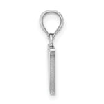 Load image into Gallery viewer, 10K White Gold Polished Block Initial Charm Pendant
