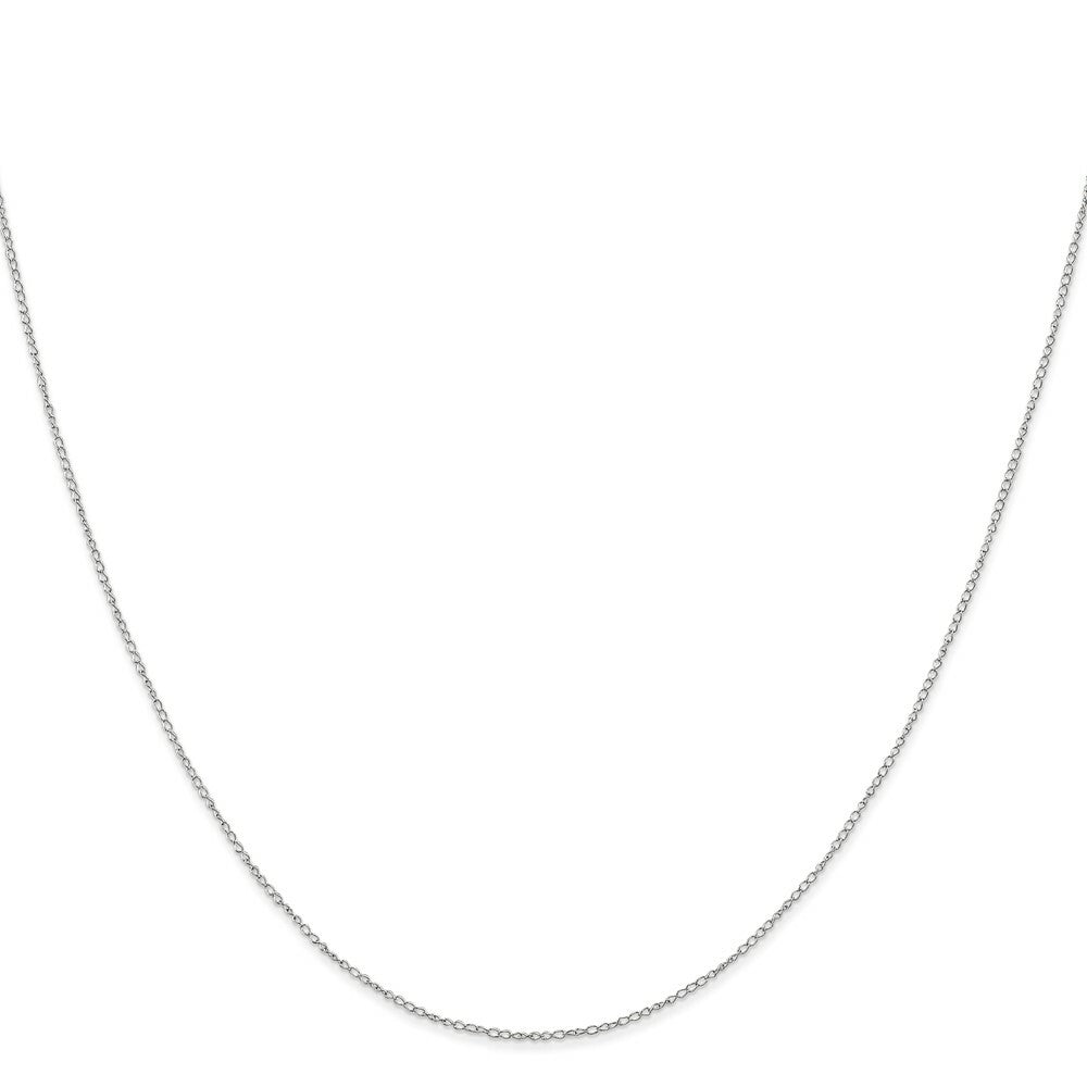 10k White Gold .42 mm Carded Curb Chain
