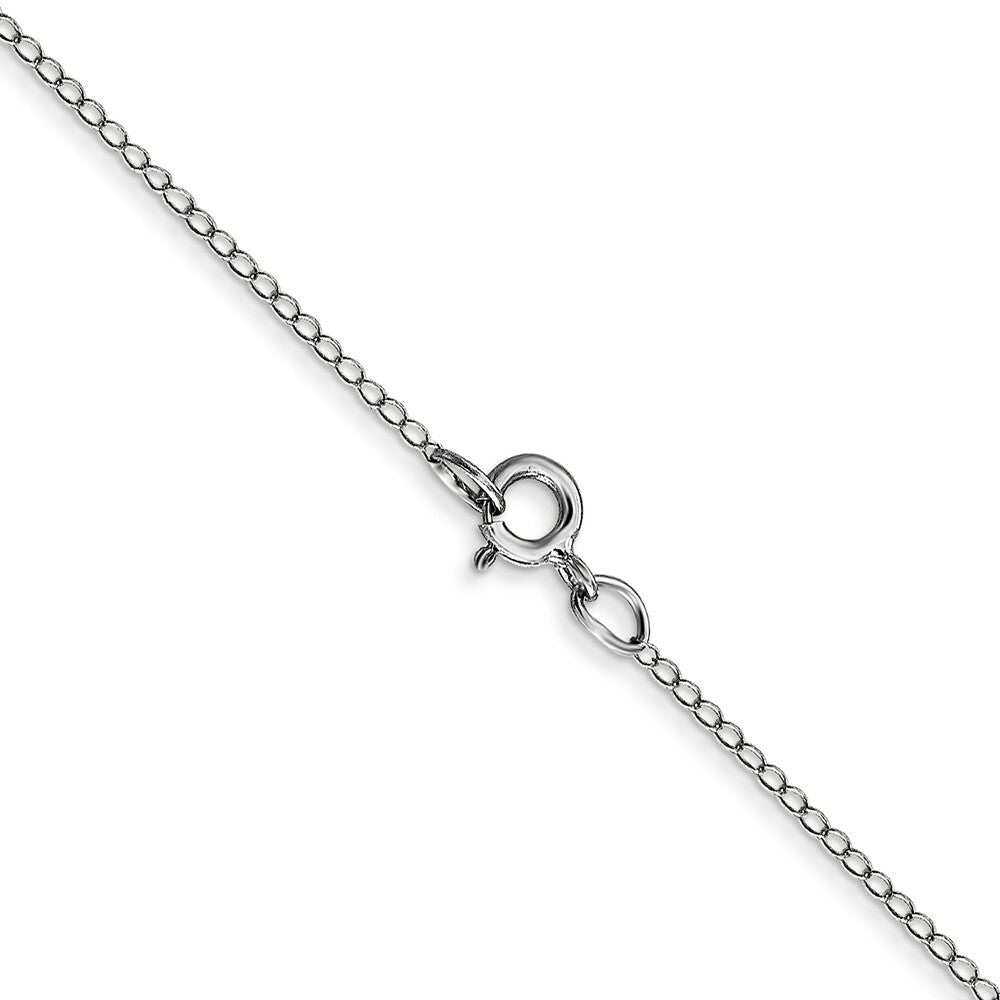 10k White Gold .42 mm Carded Curb Chain