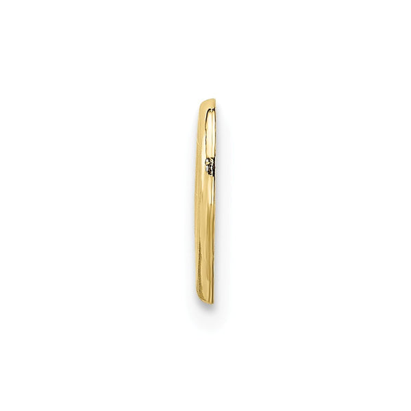 10K White Yellow Rose Gold Polished Mini Floating Heart Slide