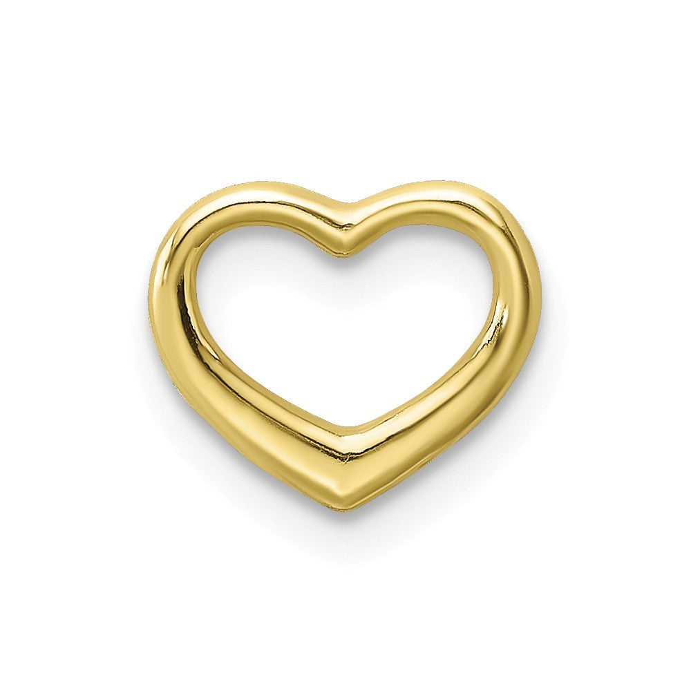 10K White Yellow Rose Gold Polished Mini Floating Heart Slide