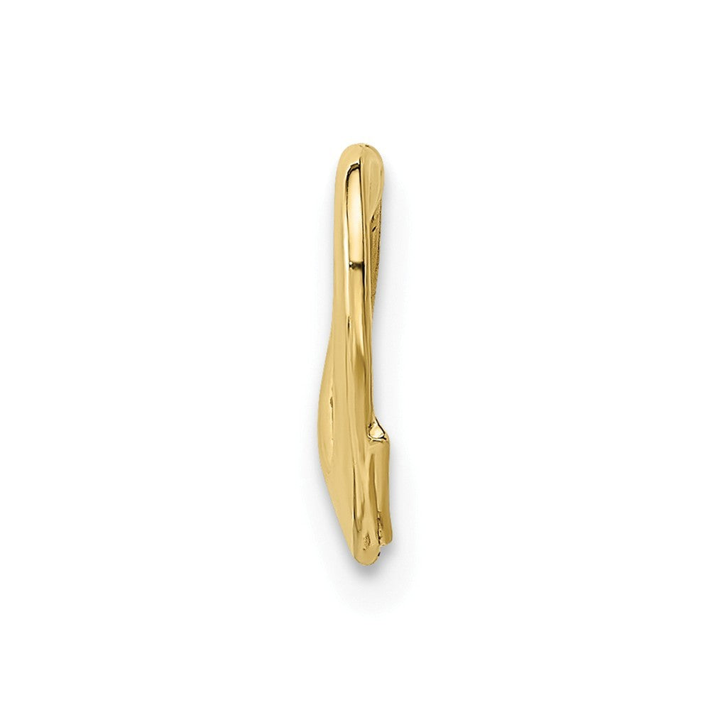10K White Yellow Rose Gold Floating Heart Charm Pendant