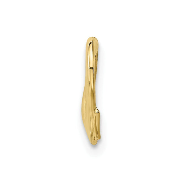 10K White Yellow Rose Gold Floating Heart Charm Pendant