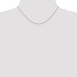 Load image into Gallery viewer, 10K White Gold Carded Rhodium-plated 0.70mm Rope Chain Necklace
