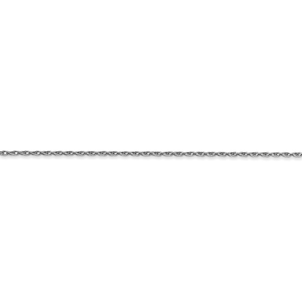 10K White Gold Carded Rhodium-plated 0.70mm Rope Chain Necklace