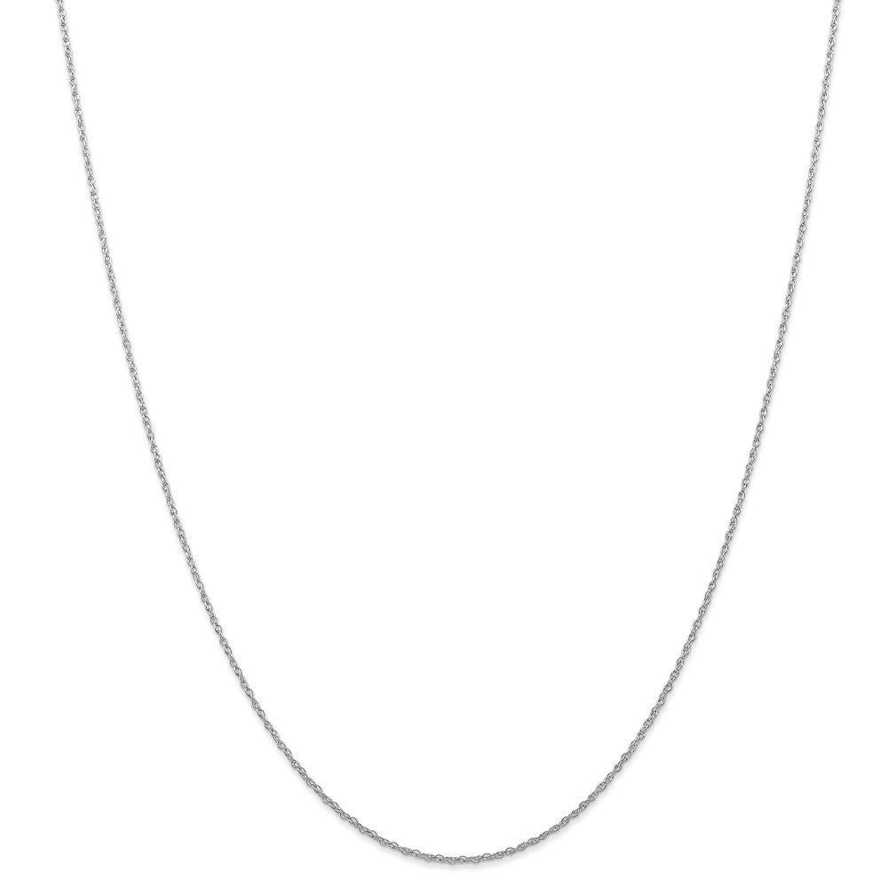 10K White Gold Carded Rhodium-plated 0.70mm Rope Chain Necklace
