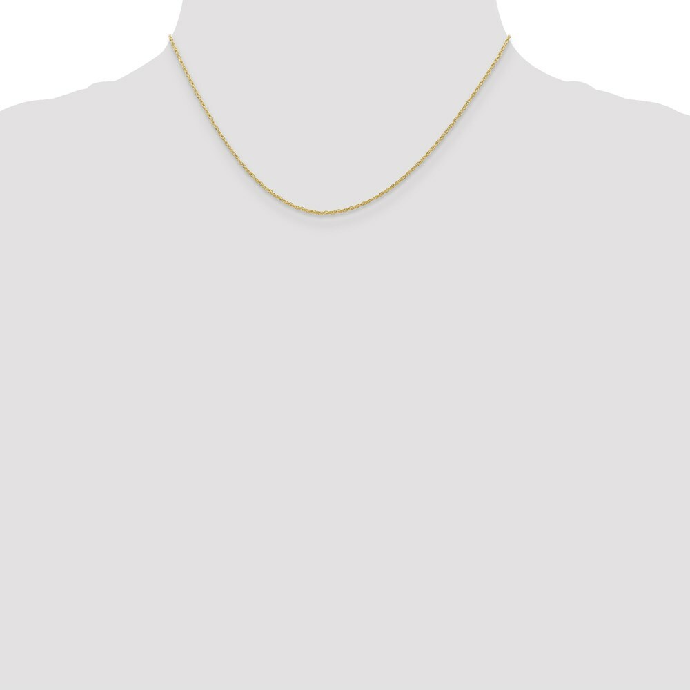 10K Yellow Gold Carded Cable Rope Pendant Chain Necklace