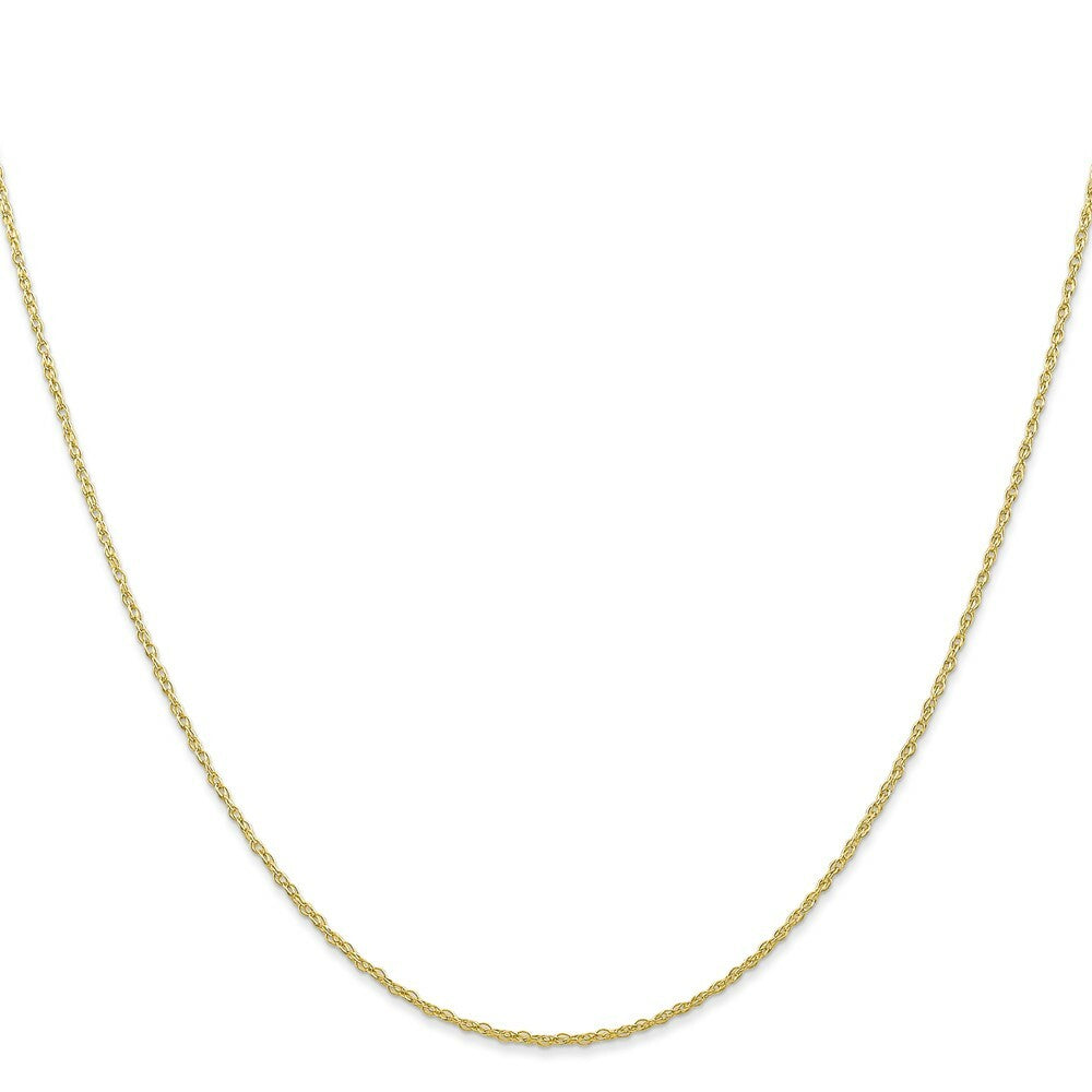 10K Yellow Gold Carded Cable Rope Pendant Chain Necklace
