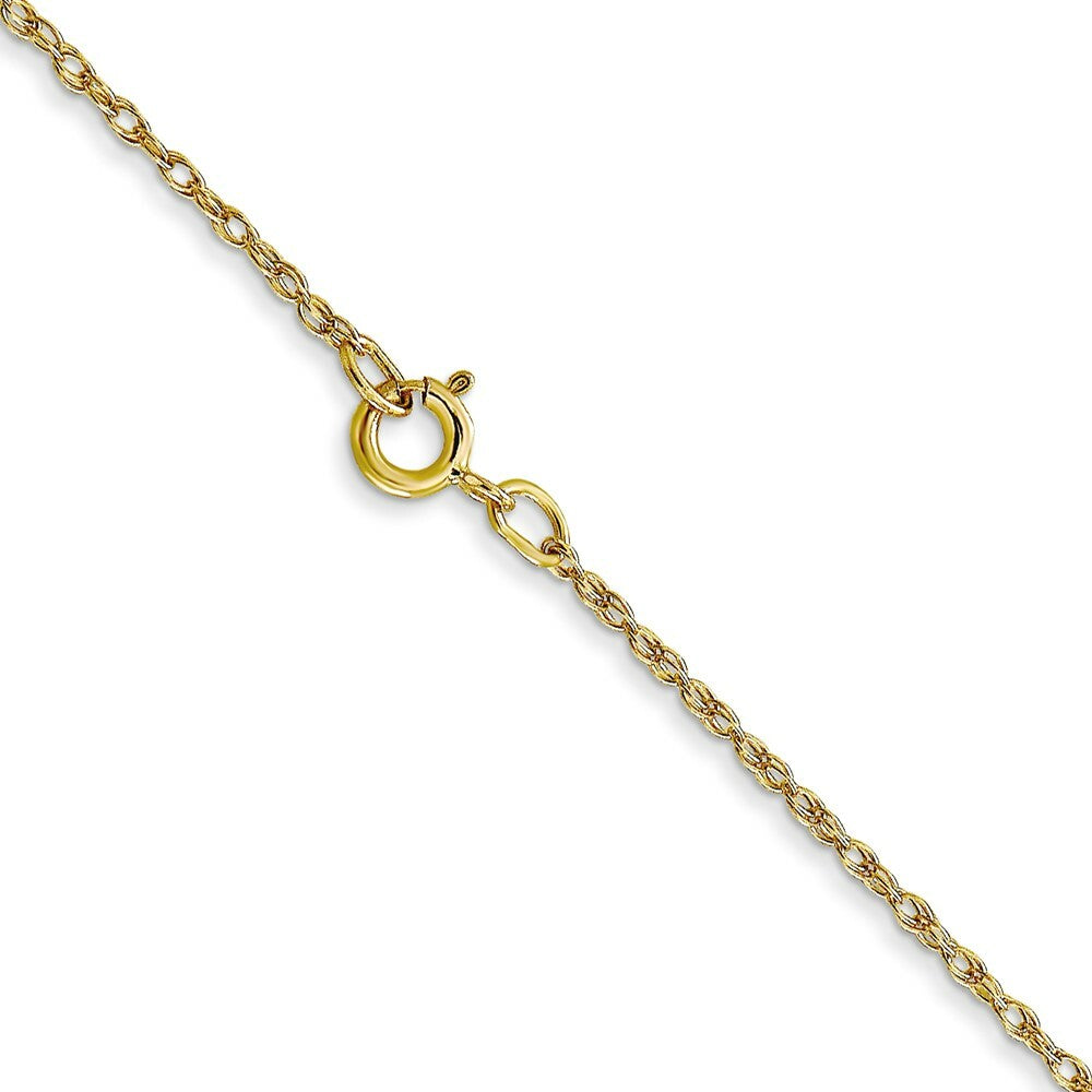 10K Yellow Gold Carded Cable Rope Pendant Chain Necklace