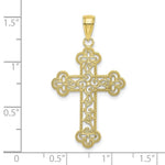 Load image into Gallery viewer, 10K Yellow White Gold Textured &amp; Beaded Edge Charm Pendant
