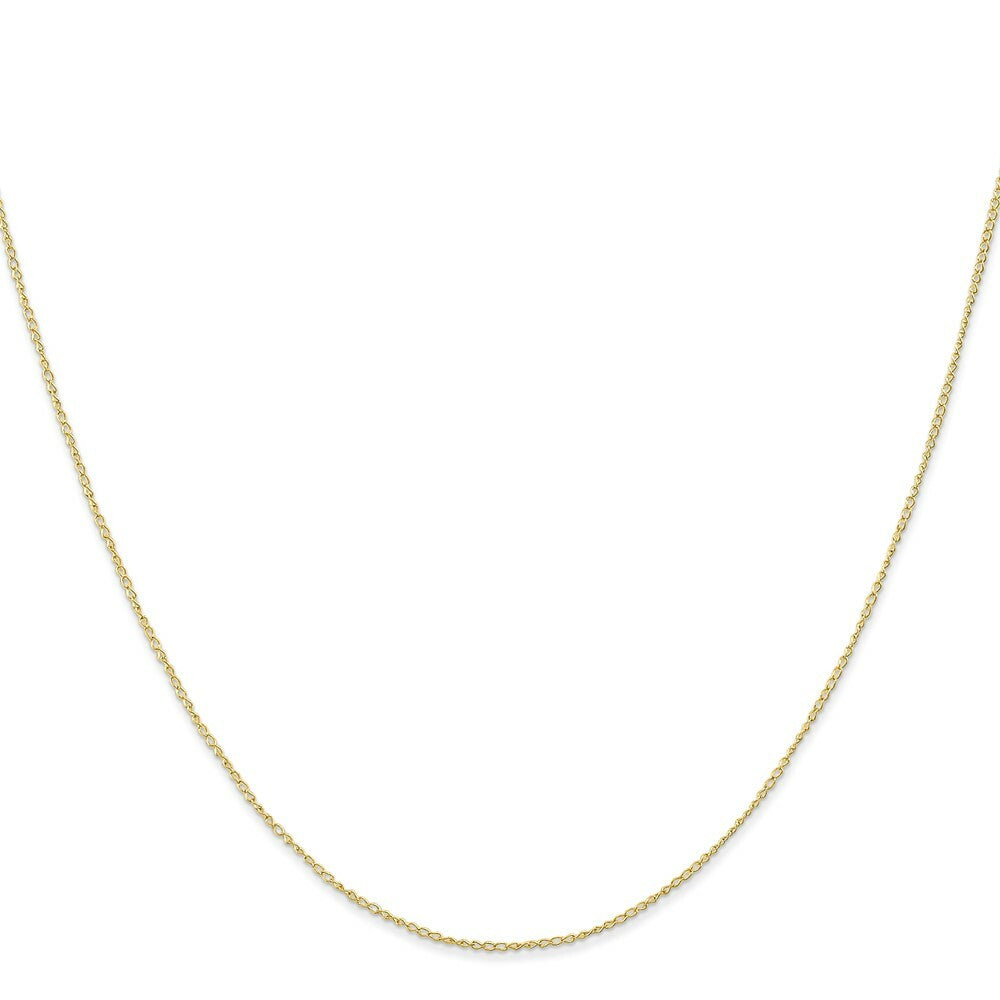 10K Yellow Gold .5mm Carded Curb Chain
