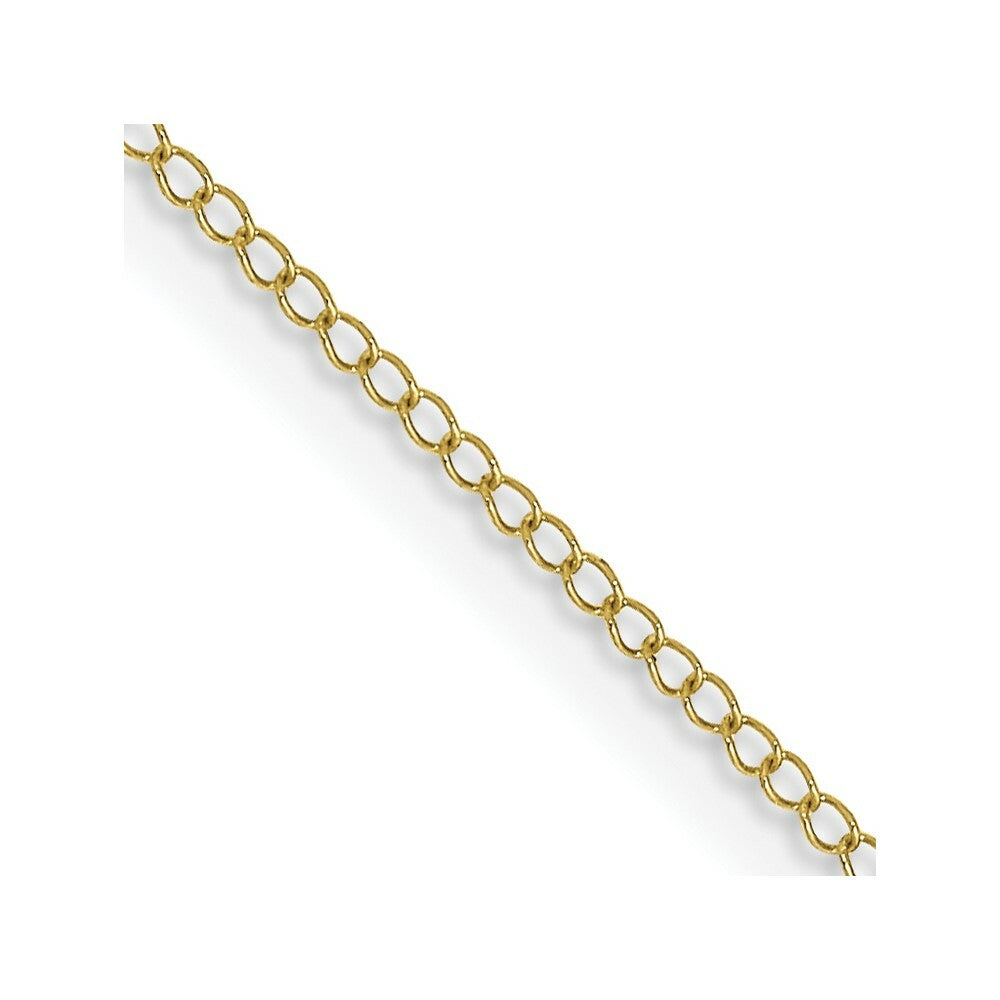 10K Yellow Gold .5mm Carded Curb Chain