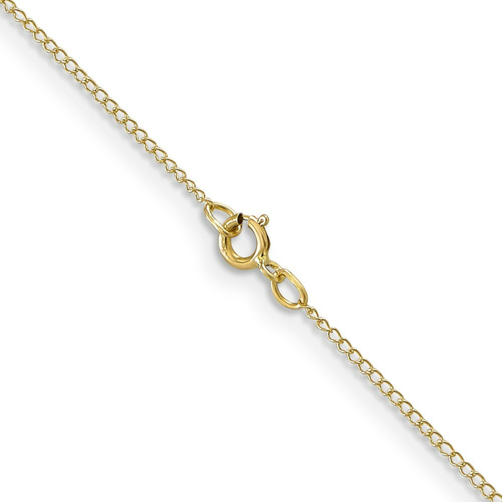 10K Yellow Gold .5mm Carded Curb Chain