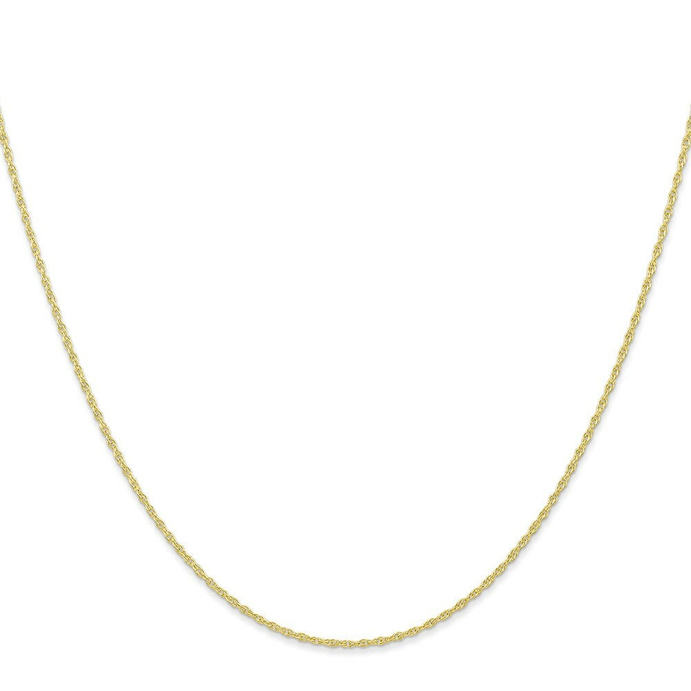 10K Yellow Gold Carded Cable Rope Pendant Chain Necklace