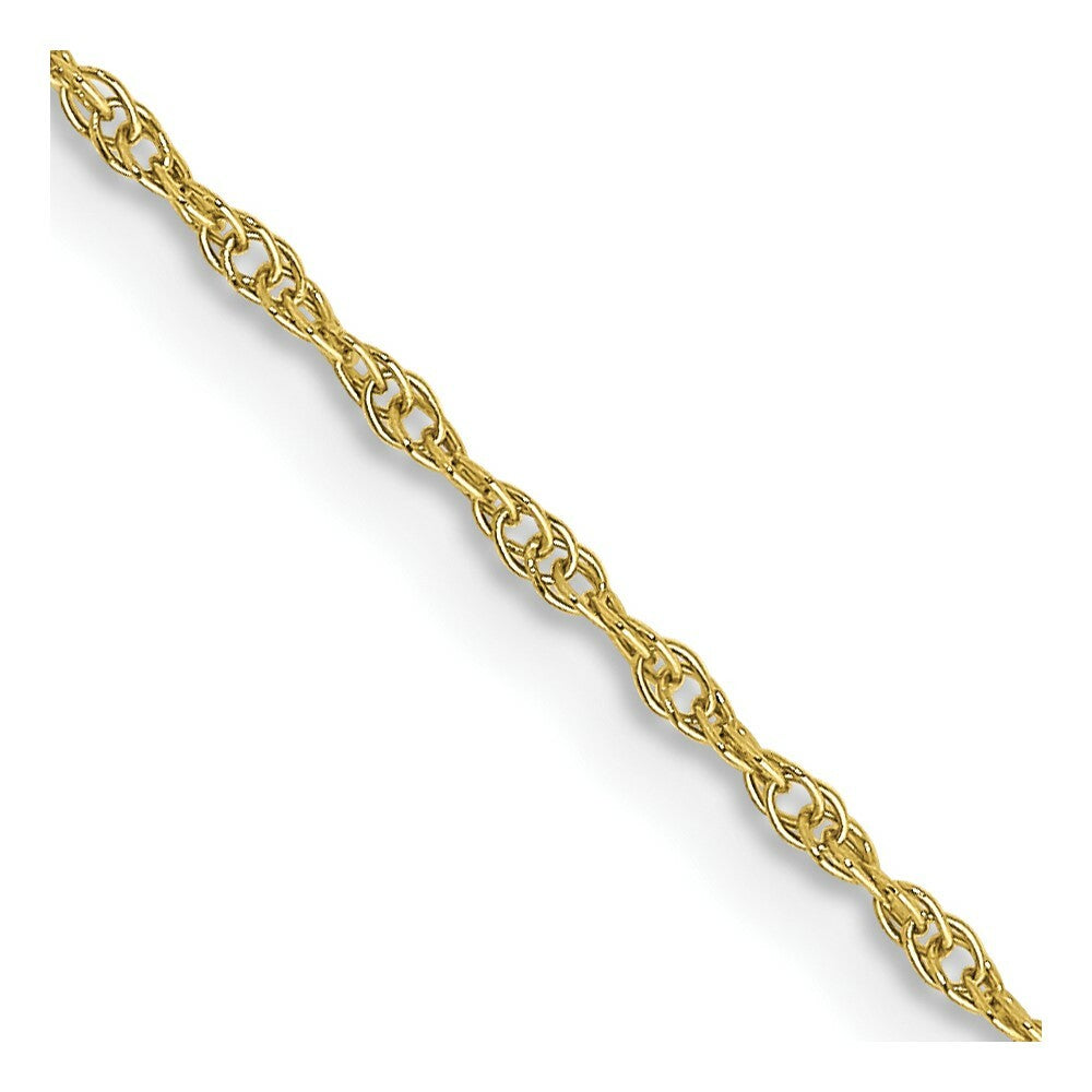 10K Yellow Gold Carded Cable Rope Pendant Chain Necklace