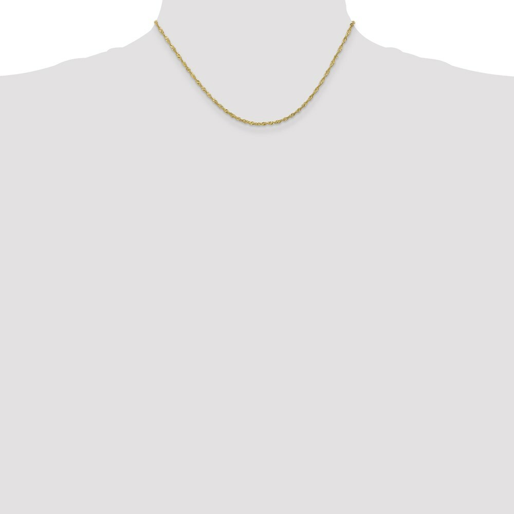 10K Yellow Gold 1.85mm Singapore Chain Necklace