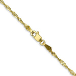 Load image into Gallery viewer, 10K Yellow Gold 1.85mm Singapore Chain Necklace
