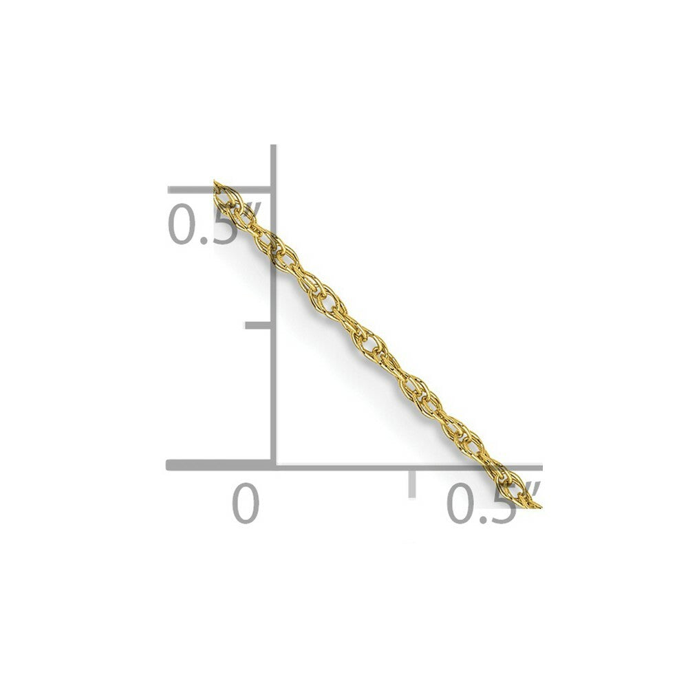 10K Yellow Gold .8mm Lite-Baby Rope Chain Necklace