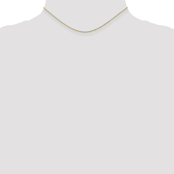 10K Yellow Gold .8mm Lite-Baby Rope Chain Necklace
