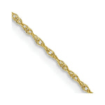 Load image into Gallery viewer, 10K Yellow Gold .8mm Lite-Baby Rope Chain Necklace

