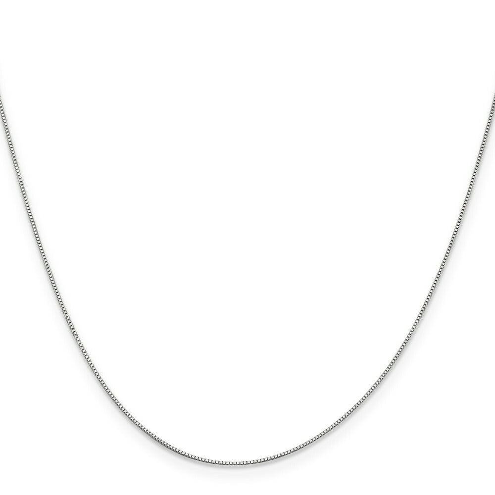 10K White Gold .5mm Box Chain Necklace