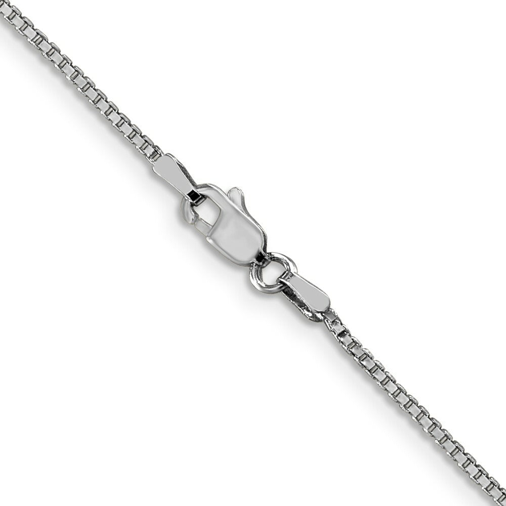 10k White Gold 1.1mm Box Chain