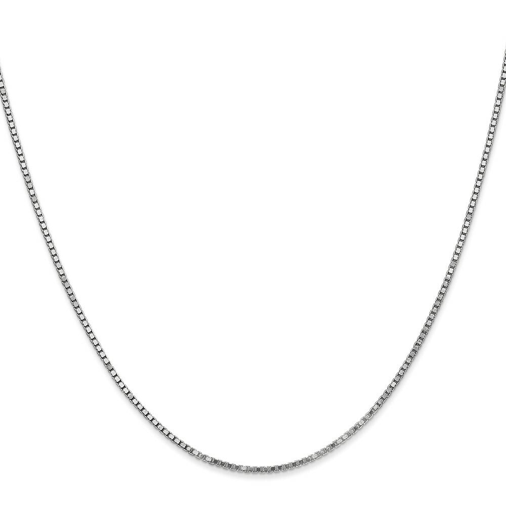 10k White Gold 1.30mm Box Chain